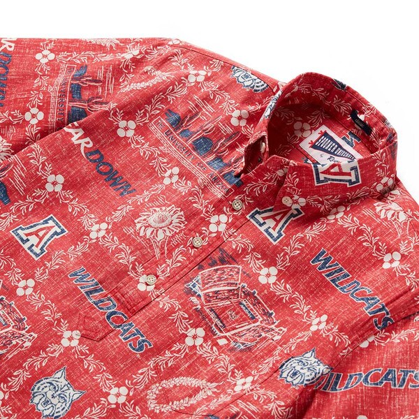 Reyn Spooner University Of Arizona Tailored Button Up Short Sleeve Shirt