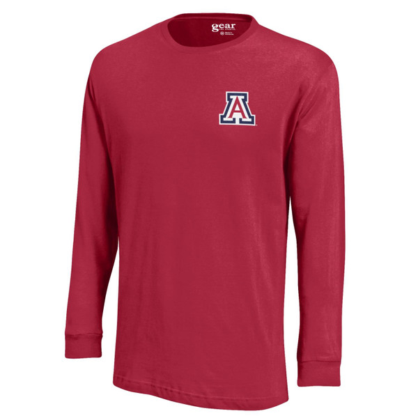 Gear For Sports Arizona Wildcats A Logo Big Cotton Soft Long Sleeve Tee