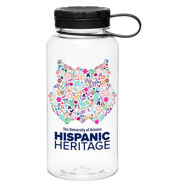 Hispanic Heritage Cat 34 Oz Wide Mouth Water Bottle
