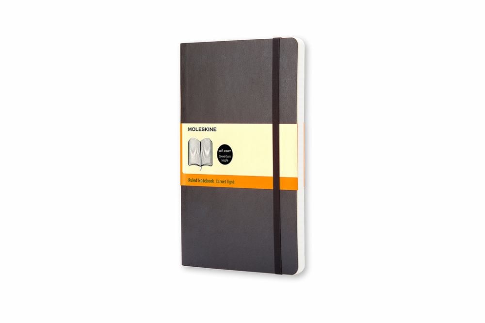 Moleskine Classic Notebook, Large, Ruled, Black, Soft Cover